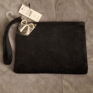 Talbots black velvet wristlet NWT